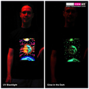"Magic Sunmoon" UV-Blacklight & Glow-In-The-Dark Mens T-shirt